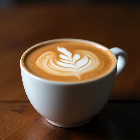 Instagram gönderisi 2: Taze hazırlanmış kahve ve latte art görüntüsü